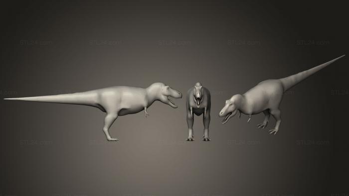 Статуэтки животных (Тираннозавр Рекс, STKJ_1592) 3D модель для ЧПУ станка